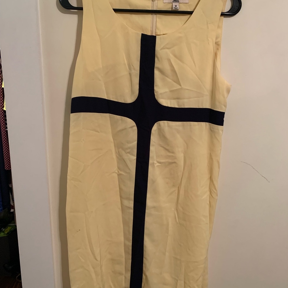 Sleeveless Yellow Dress with Navy Accent by Ya Los Angeles